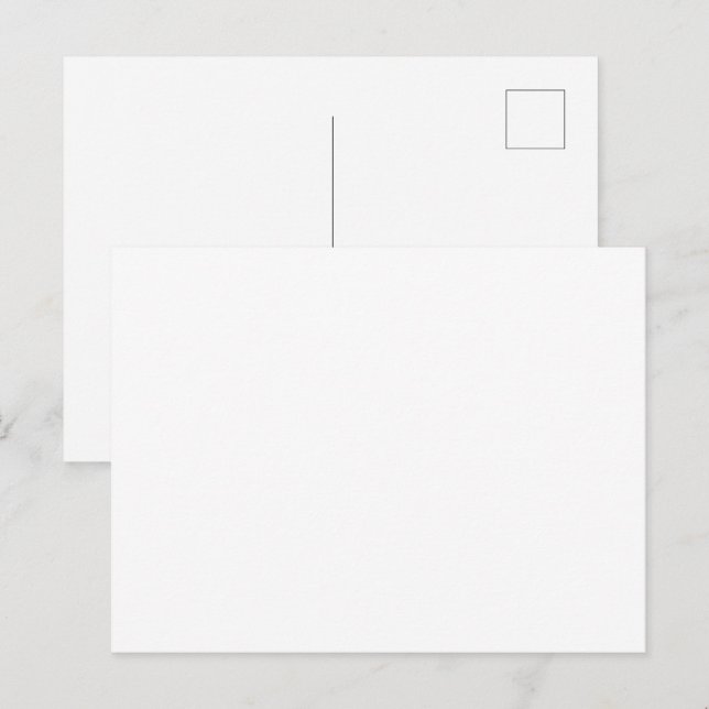 Create Your Own White Custom Holiday Postcard (Front/Back)