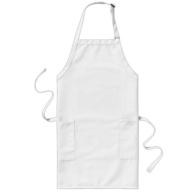 Create Your Own White Custom Long Apron (Front)