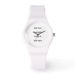 create your own white custom text personalise watch