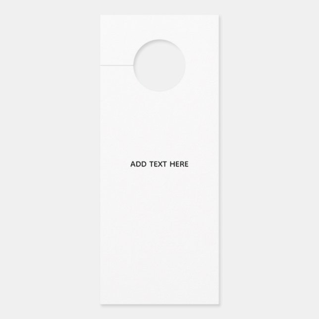 Create Your Own White  Door Hanger (Front)