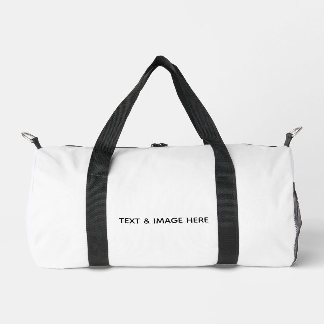 Create Your Own white Duffle Bag (Front)