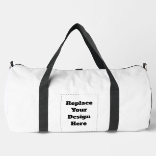 Create Your Own white Duffle Bag