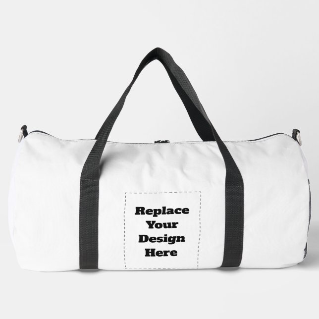 Create Your Own white  Duffle Bag (Front)