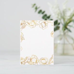 Create Your Own White Elegant Announcement Postcard