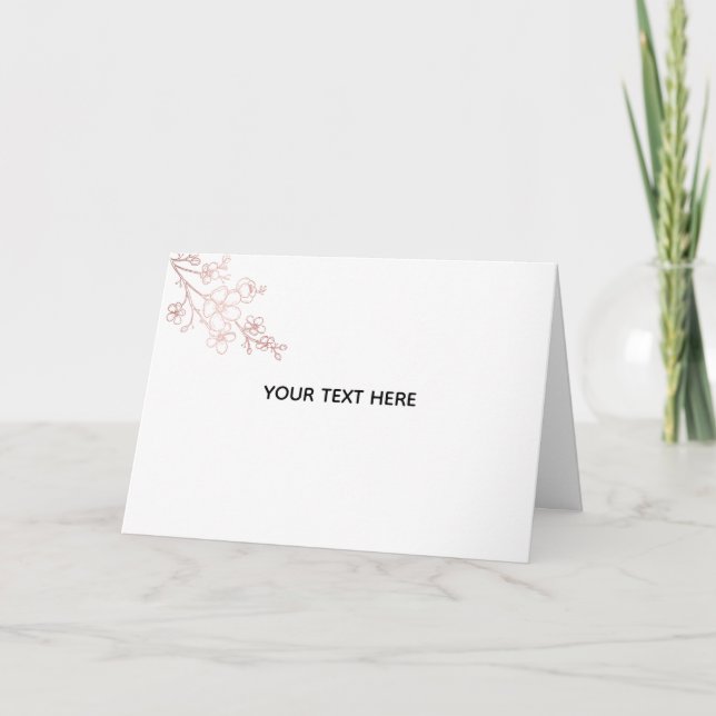 Create Your Own White Elegant Card (Front)