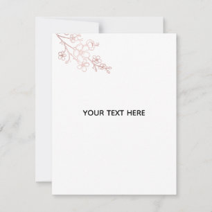 Create Your Own White Elegant Card