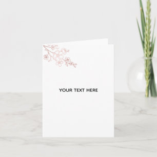 Create Your Own White Elegant Card