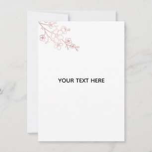 Create Your Own White Elegant Card