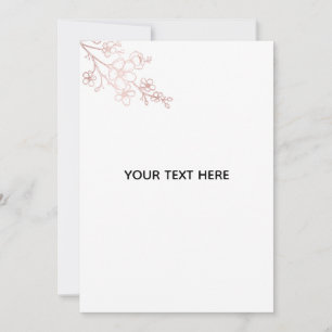 Create Your Own White Elegant Card