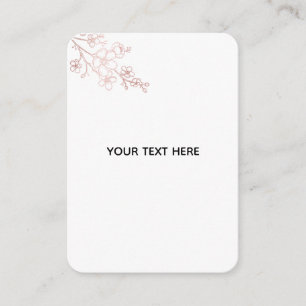 Create Your Own White Elegant Enclosure Card