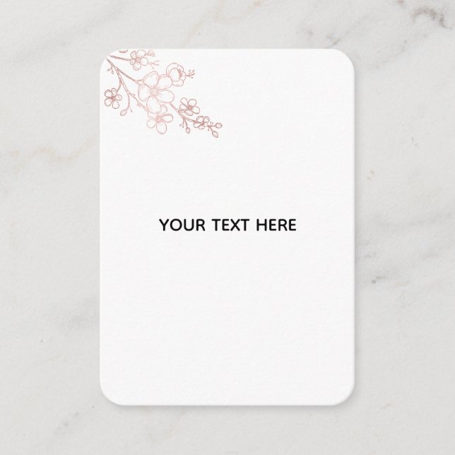 Create Your Own White Elegant Enclosure Card (Front)