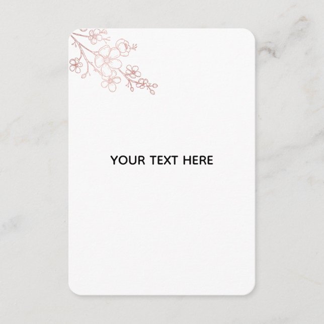 Create Your Own White Elegant Enclosure Card (Front)