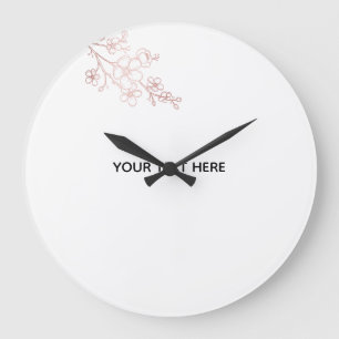 Create Your Own White Elegant Large Clock