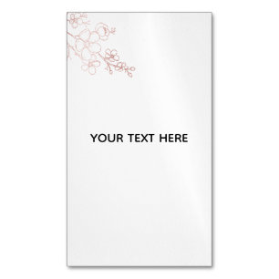 Create Your Own White Elegant Magnetic Business Card