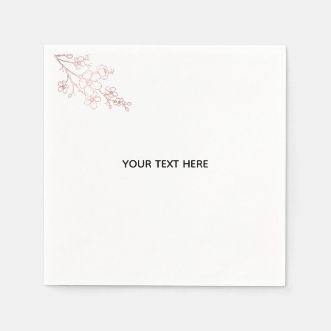 Create Your Own White Elegant Napkin (Front)