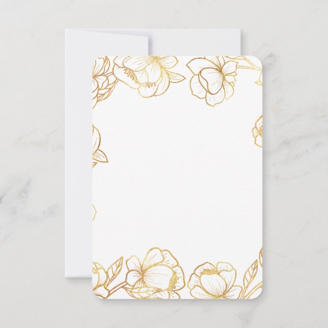 Create Your Own White Elegant RSVP Card (Back)