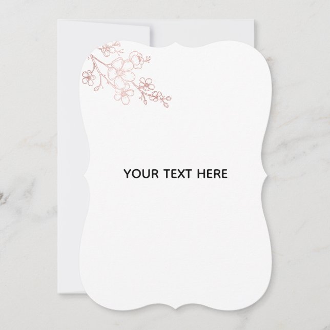 Create Your Own White Elegant Save The Date (Front)