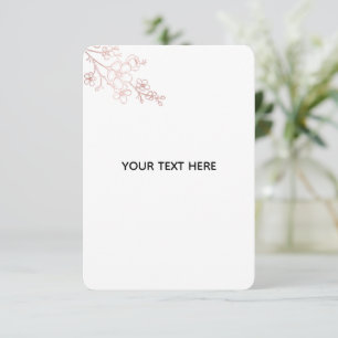Create Your Own White Elegant Thank You Card