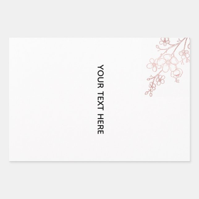 Create Your Own White Elegant Wrapping Paper Sheet (Front)