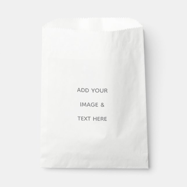 Create Your Own white  Favour Bags (Front)
