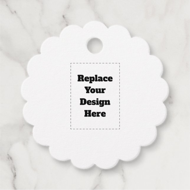 Create Your Own white  Favour Tags (Front)