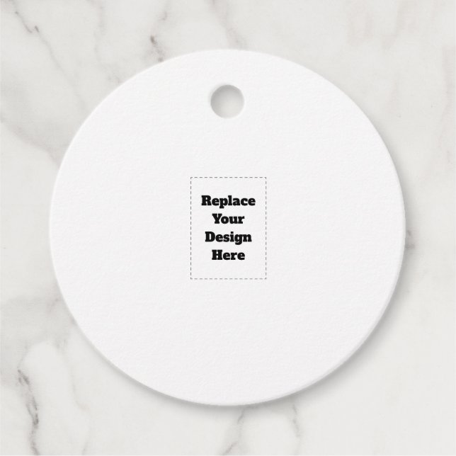 Create Your Own white  Favour Tags (Front)