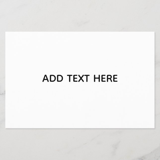 Create Your Own White  Flyer (Front)
