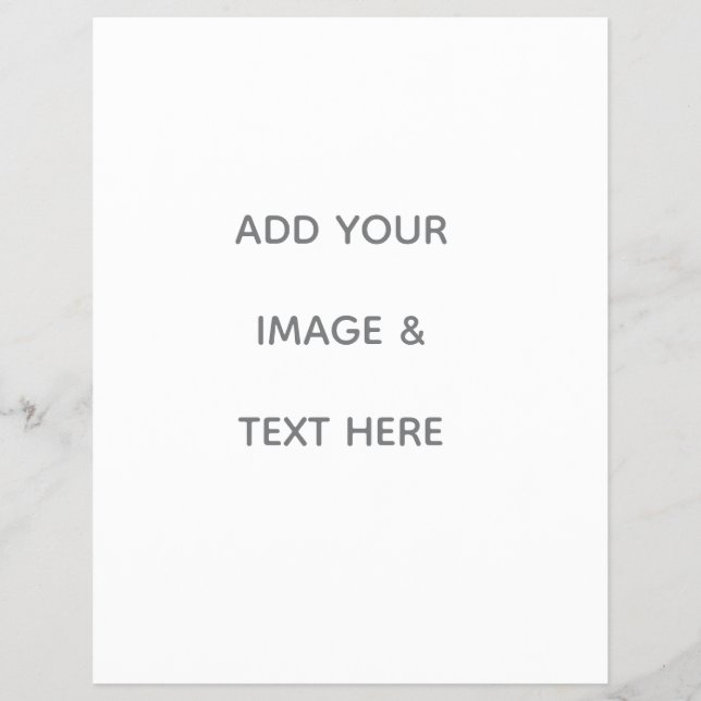 Create Your Own white  Flyer (Front)