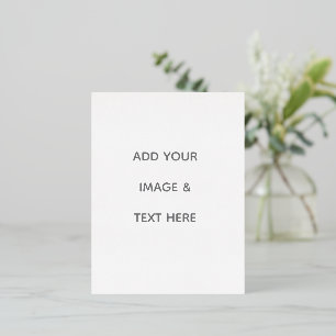 Create Your Own white Foil Holiday Postcard