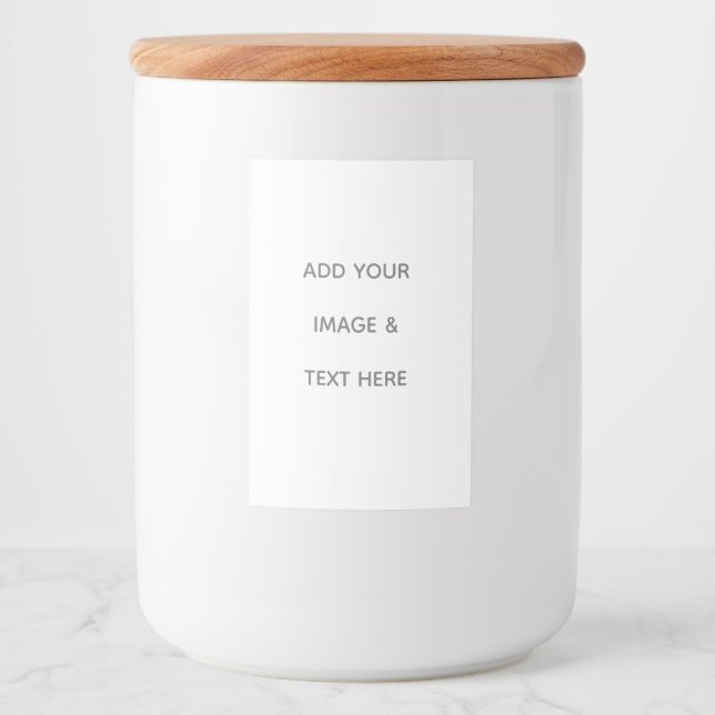 Create Your Own white  Food Label (Front)