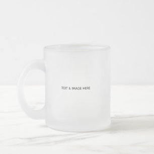 Create Your Own white Frosted Glass Coffee Mug