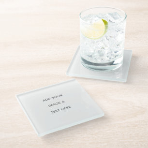Create Your Own white  Glass Coaster