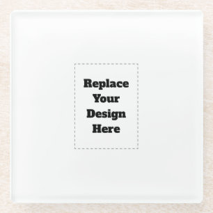 Create Your Own white  Glass Coaster