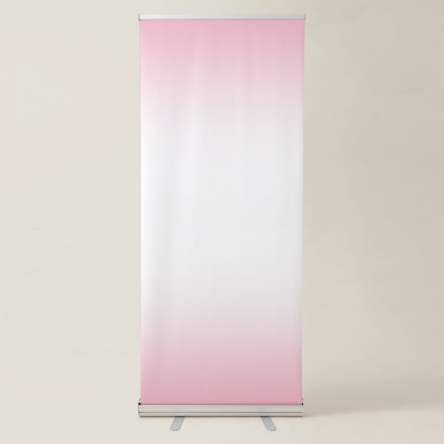 Create Your Own White Gradient Centre Retractable Banner (Front)