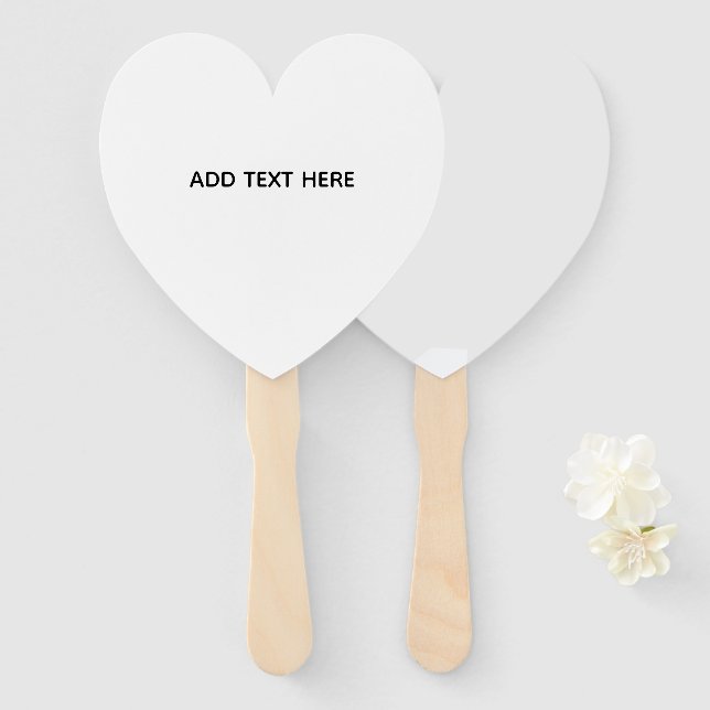 Create Your Own White  Hand Fan (Front and Back)