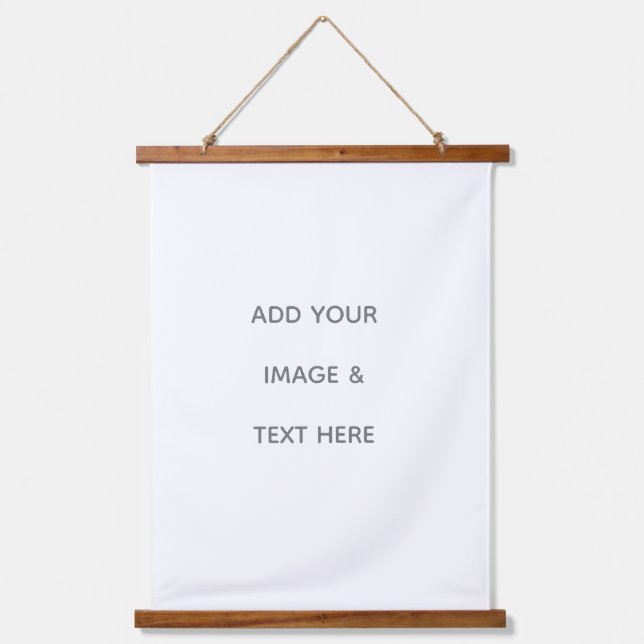 Create Your Own white  Hanging Tapestry (Front)