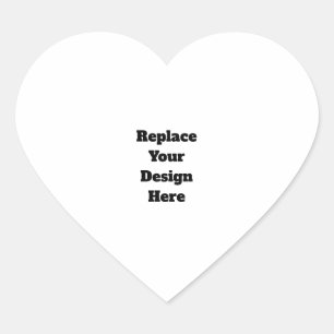 Create Your Own white Heart Sticker