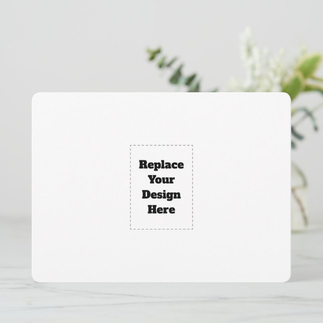 Create Your Own white  Holiday Card (Standing Front)