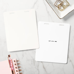 Create Your Own white ID Badge