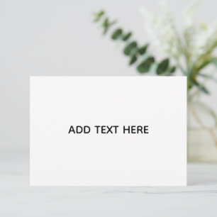 Create Your Own White  Invitation