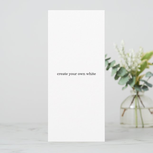 create your own white  invitation (Standing Front)