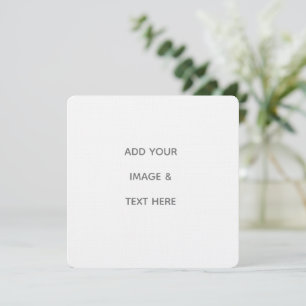 Create Your Own white  Invitation