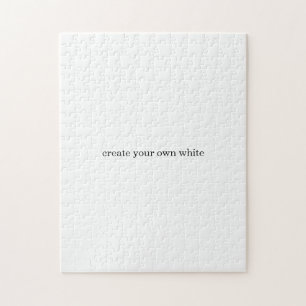 create your own white jigsaw puzzle