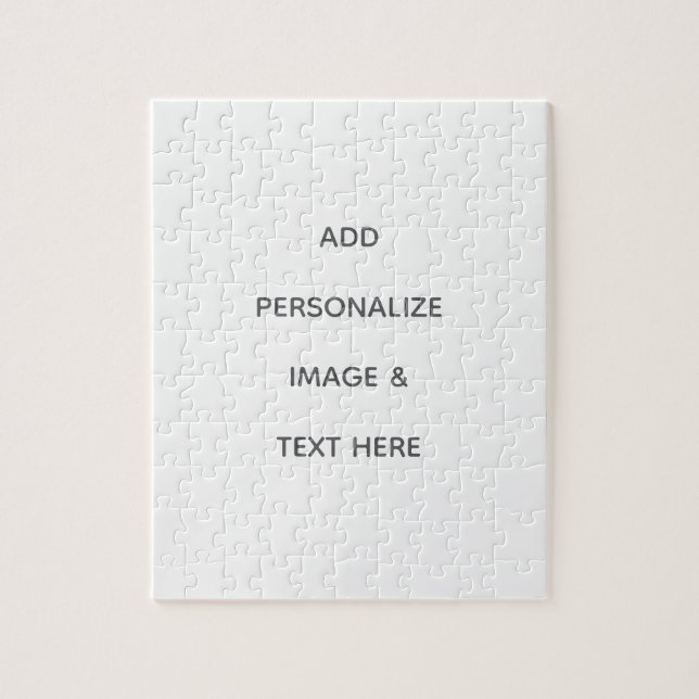 Create Your Own white  Jigsaw Puzzle (Vertical)