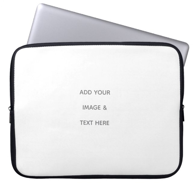 Create Your Own white  Laptop Sleeve (Front)