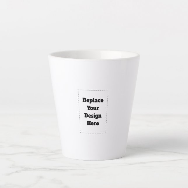 Create Your Own white  Latte Mug (Front)