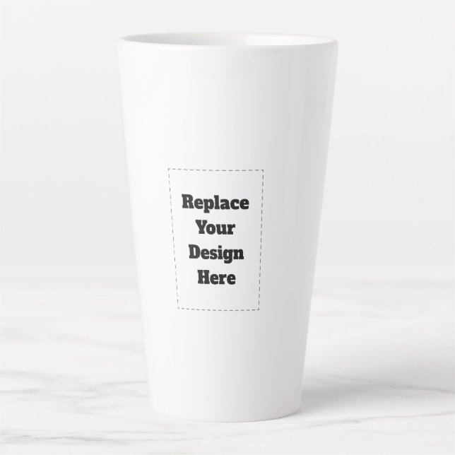 Create Your Own white  Latte Mug (Front)