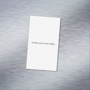 create your own white Magnetic business card
