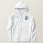 Create Your Own White Men's Embroidered Zip Hoodie