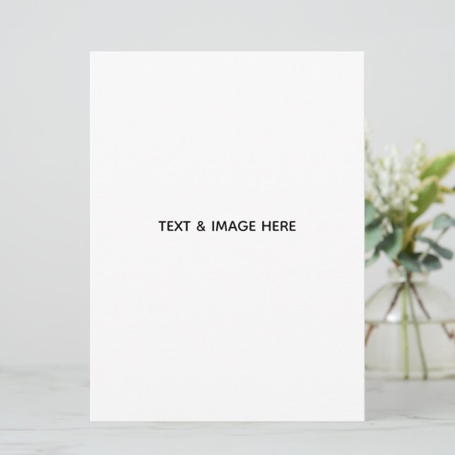 Create Your Own white Menu (Standing Front)